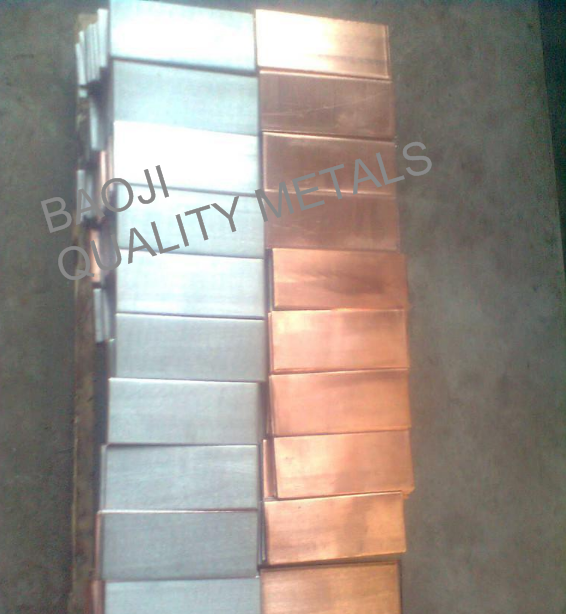 T2 Gr2 Square Titanium Copper Alloy Plate Electrode Material 2